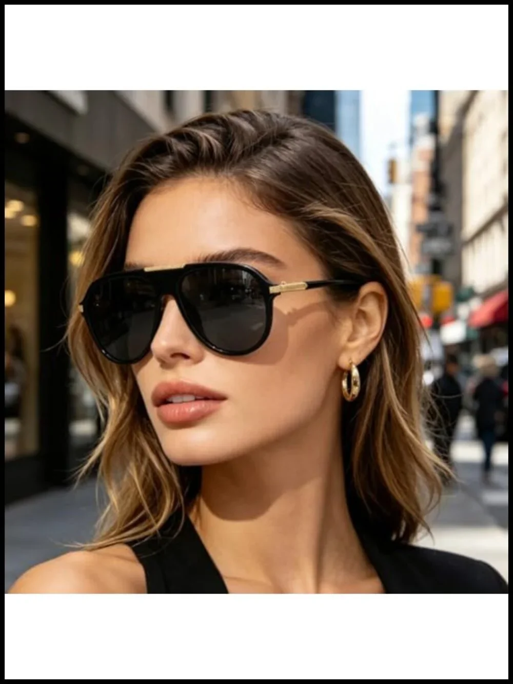 Retro Double Bridge Pilot Sunglasses UV400